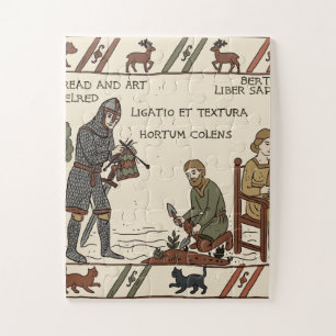 Puzzle parodia de la tapicería de bayeux