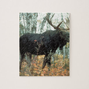 Puzzle Parque de Árboles Forestales Moose Arte de Vida Si