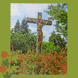 Puzzle Parque de invierno de la escultura del Cristo Vict