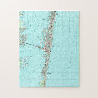 Puzzle Parque de playa y mapa de la orilla de NJ (1989)