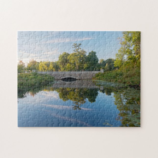 Puzzle Parque del lago Normandale y puente (Horizontal)