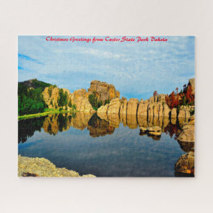 Puzzle Parque Estatal Custer Dakota. Felicitaciones de Na