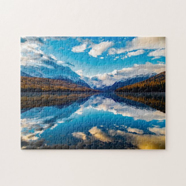 Puzzle Parque glaciar del lago McDonald Montana. (Horizontal)