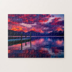 Puzzle Parque glaciar Lago McDonald.