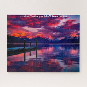 Puzzle Parque glaciar Lake McDonald. Felicitaciones de Na
