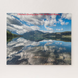Puzzle Parque Glaciar Lake McDonald. Saludos de Navidad