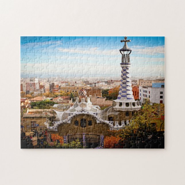 Puzzle Parque Güell Gaudí Barcelona. (Horizontal)