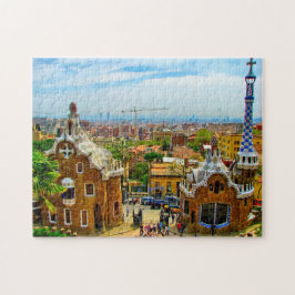 Puzzle Parque Guell Gaudi Barcelona.