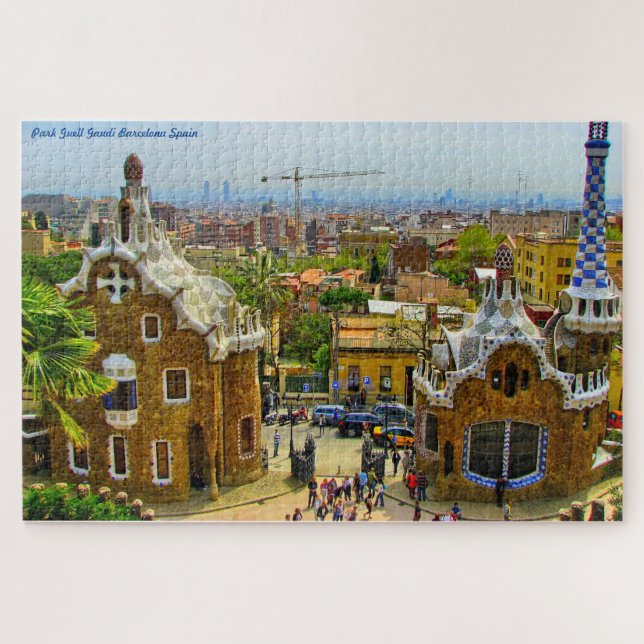 Puzzle Parque Guell Gaudi Barcelona. Puente de Jigsaw (Horizontal)