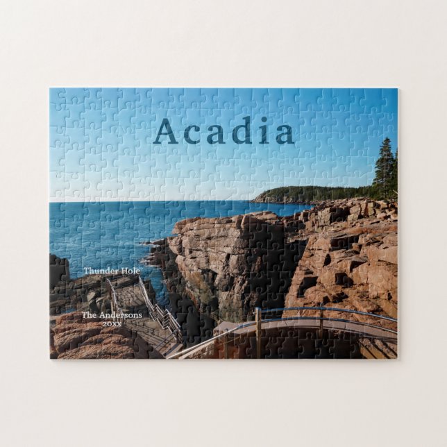 Puzzle Parque nacional Acadia Thunder Hole Maine (Horizontal)