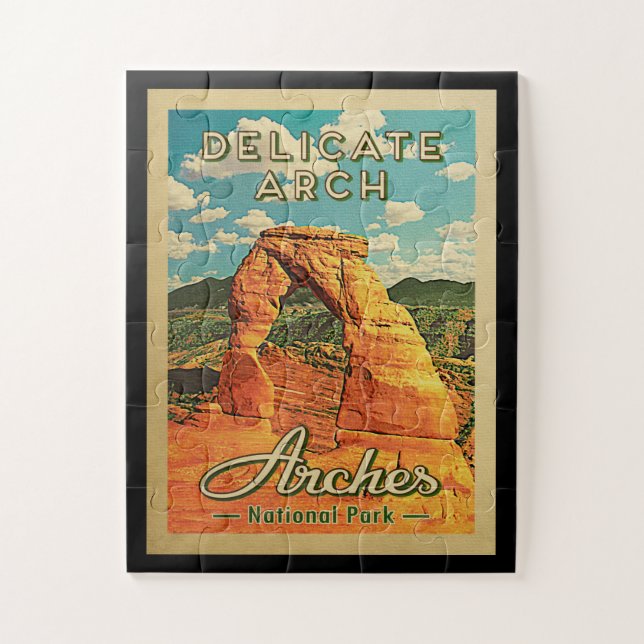 Puzzle Parque nacional Arches - Arco Delicado Vintage (Vertical)