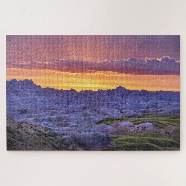Puzzle Parque nacional Badlands Sunset, Dakota del Sur (Horizontal)
