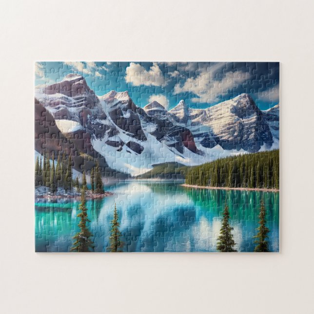 Puzzle Parque Nacional Banff Lago Turquesa, Canadá Montañ (Horizontal)
