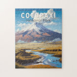 Puzzle Parque nacional Cotopaxi Ecuador Viaje Arte Vintag<br><div class="desc">Diseño de arte vectorial Cotopaxi. El parque es una gran área boscosa en Ecuador que abarca partes de las provincias de Cotopaxi,  Pichincha y Napo. Es conocido por el activo volcán Cotopaxi y el vasto lago Limpiopungo.</div>