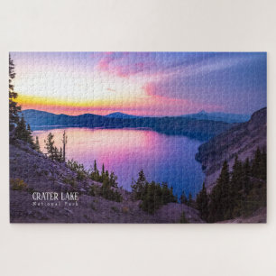 Puzzle Parque Nacional Crater Lake, Oregon, al atardecer