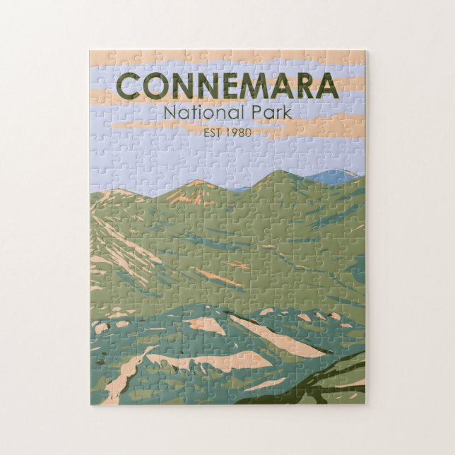 Puzzle Parque nacional de Connemara Irlanda 12 Bens Trave (Vertical)