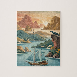 Puzzle Parque Nacional de la Isla de Komodo Viaje Vintage