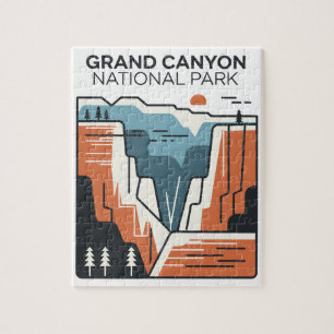 Puzzle Parque nacional del Gran Cañón Ilustracion abstrac