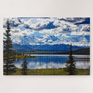Puzzle Parque Nacional Denali Alaska Cielo Nubes Montañas