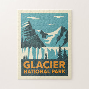 Puzzle Parque nacional Glaciar Vintage