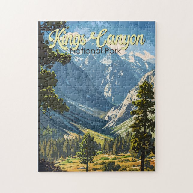 Puzzle Parque nacional Kings Canyon Ilustracion Viajes Ar (Vertical)