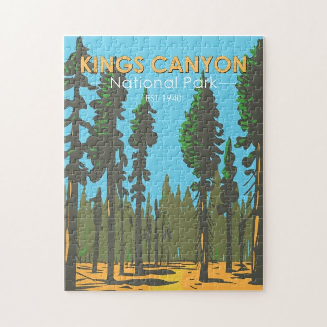 Puzzle Parque nacional Kings Canyon Subvención Vintage (Vertical)