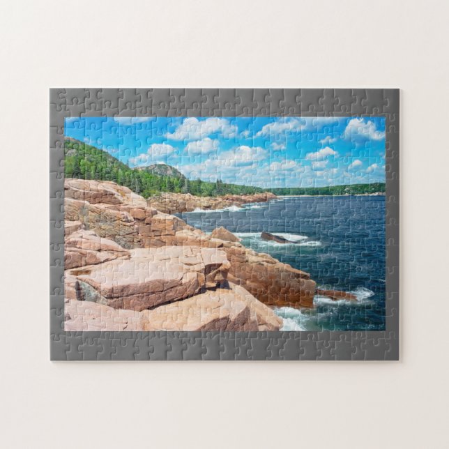 Puzzle Parque nacional Maine del verano del Acadia rocoso (Horizontal)