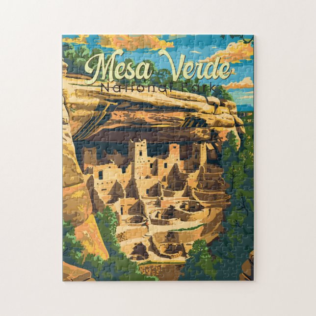 Puzzle Parque nacional Mesa Verde Ilustracion arte de via (Vertical)