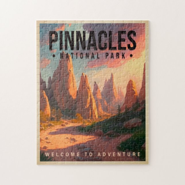 Puzzle Parque nacional Pinnacles California Vintage (Vertical)