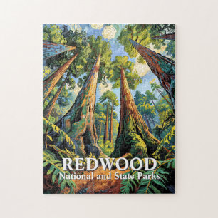 Puzzle Parque Nacional Redwoods California Van Gogh Perso