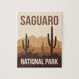 Puzzle Parque nacional Saguaro Arte de viajes mínimo