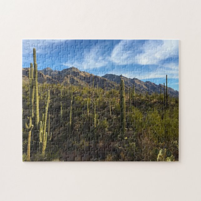 Puzzle Parque nacional Saguaro Cactus Arizonia. Jigsaw Pu (Horizontal)