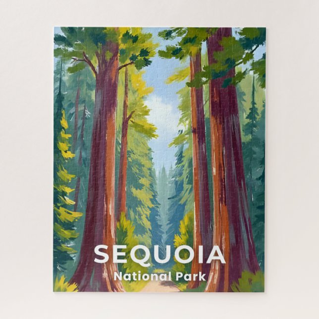 Puzzle Parque Nacional Sequoia | Arte de California (Vertical)