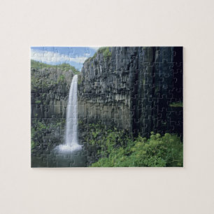 Puzzle Parque Nacional Skaftafell, cascada Svartifoss,