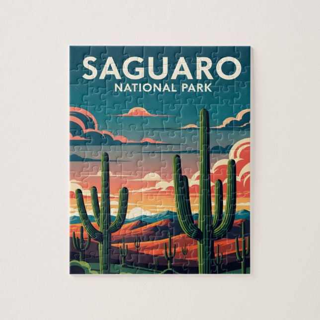 Puzzle Parque nacional Vibrant Saguaro (Vertical)