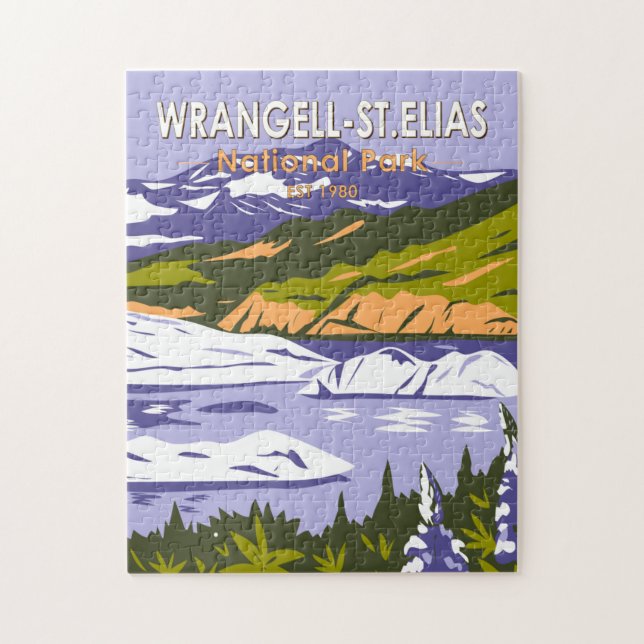 Puzzle Parque nacional Wrangell St Elias Lago Nizina Alas (Vertical)