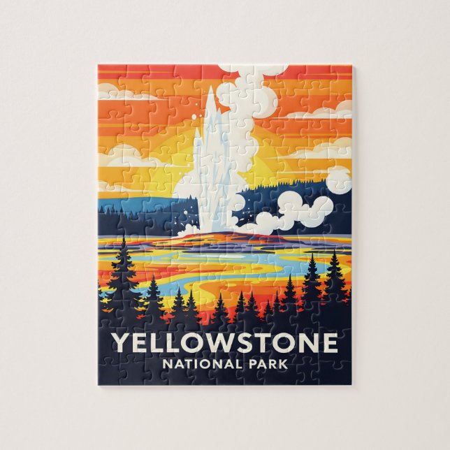 Puzzle Parque Nacional Yellowstone – Géiser Vibrante (Vertical)