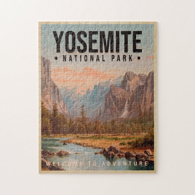 Puzzle Parque nacional Yosemite, California Vintage (Vertical)