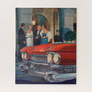 Puzzle parrilla roja Cadillac alrededor de 1960