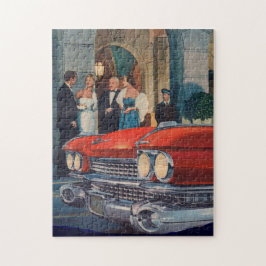 Puzzle parrilla roja Cadillac alrededor de 1960