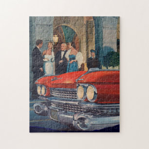 Puzzle parrilla roja Cadillac alrededor de 1960