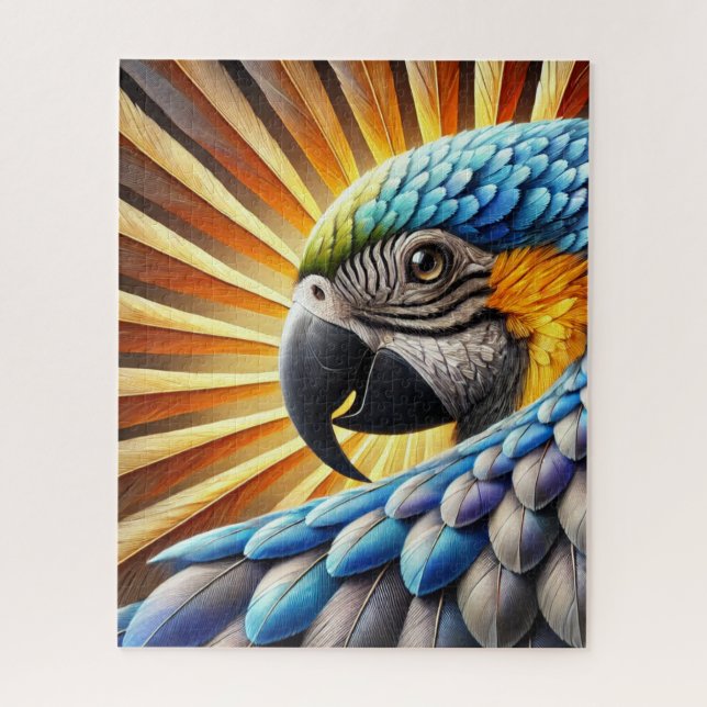 Puzzle Parrot radiante Sunburst (Vertical)