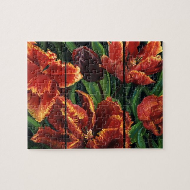 Puzzle "Parrot Tulips Triptych" (Horizontal)