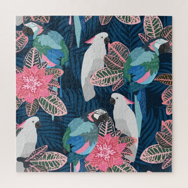 Puzzle Parrots Tropical: Patrón de infiltración (Vertical)