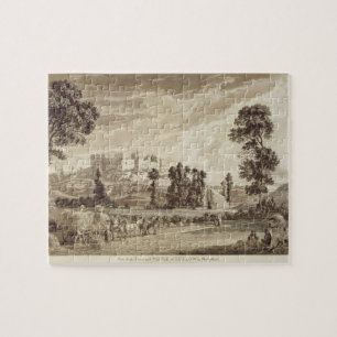 Puzzle Parte de la ciudad y del castillo de Ludlow en