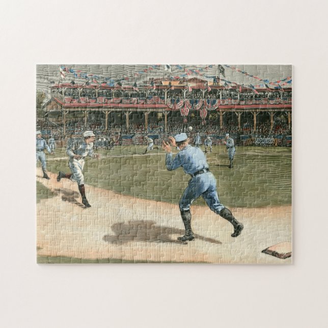 Puzzle Partido de Béisbol de la Liga Nacional 1886 (Horizontal)