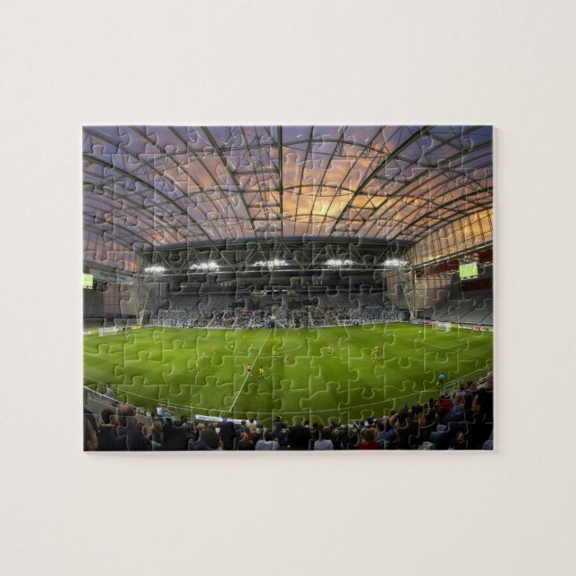 Puzzle Partido de fútbol, Forsyth Barr Stadium, Dunedin (Horizontal)