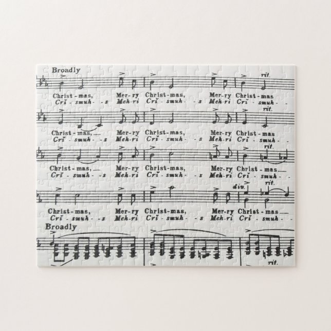 Puzzle Partitura de la canción del navidad (Horizontal)