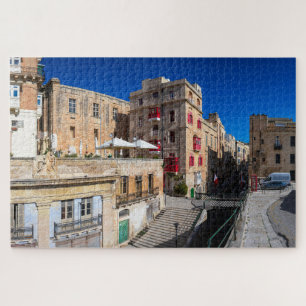 Puzzle Pasarela, calle estrecha con escaleras en La Valet