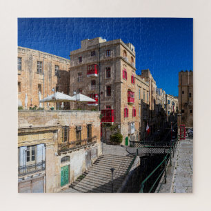 Puzzle Pasarela, calle estrecha con escaleras en La Valet